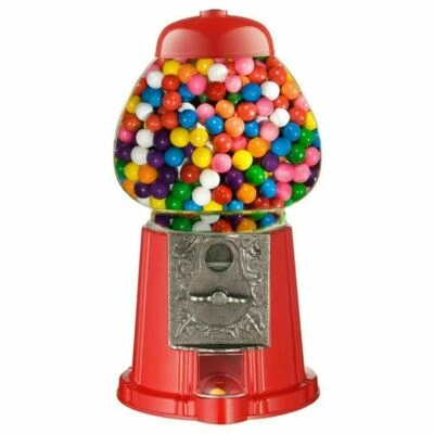 Retro Gumball Dispenser Machine With 90g Bubble Gum Bag Coin Operated Bank