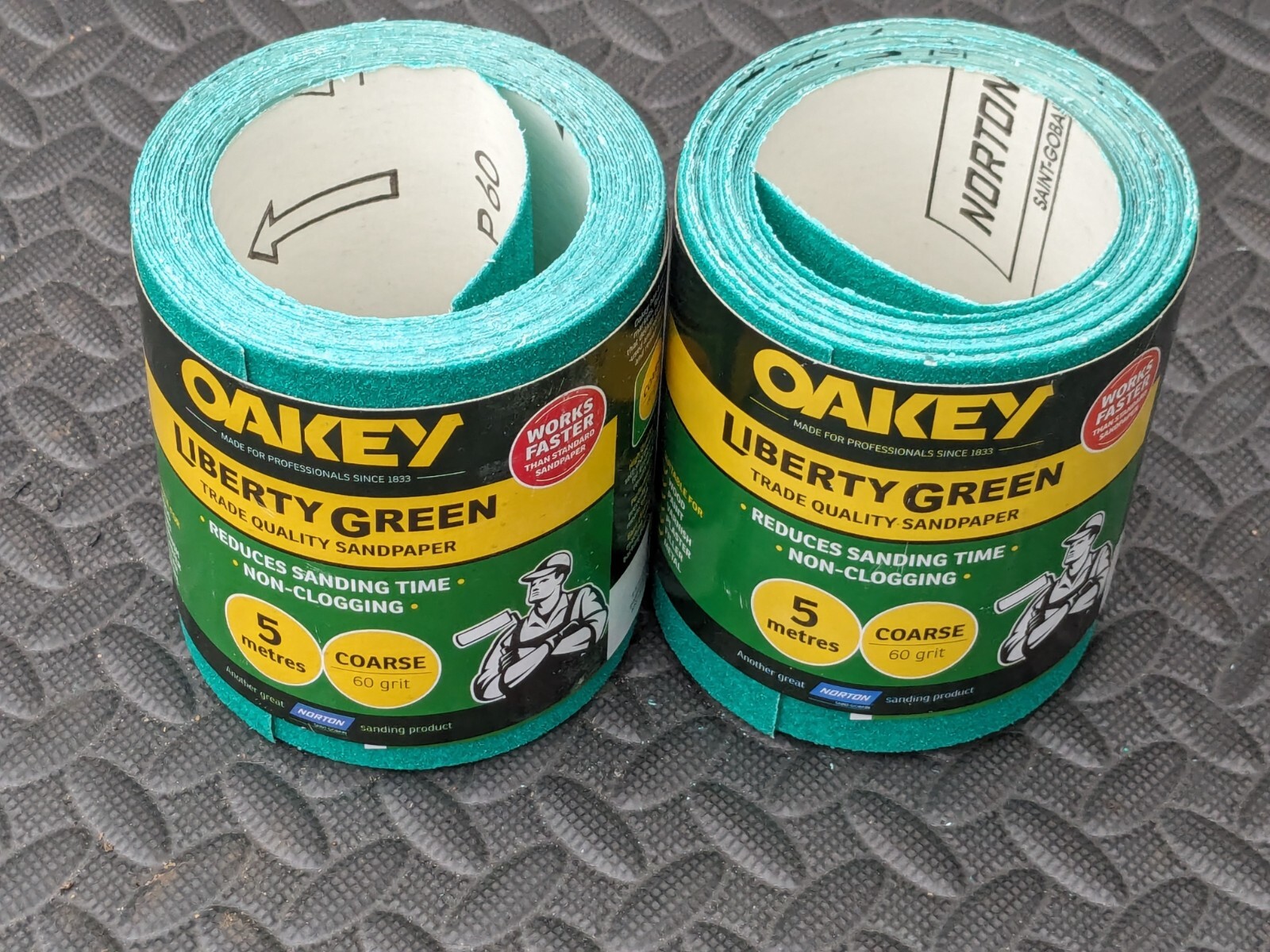 Oakey 63913 Liberty Green Sanding Roll 115mm X 5m Medium 60g for sale