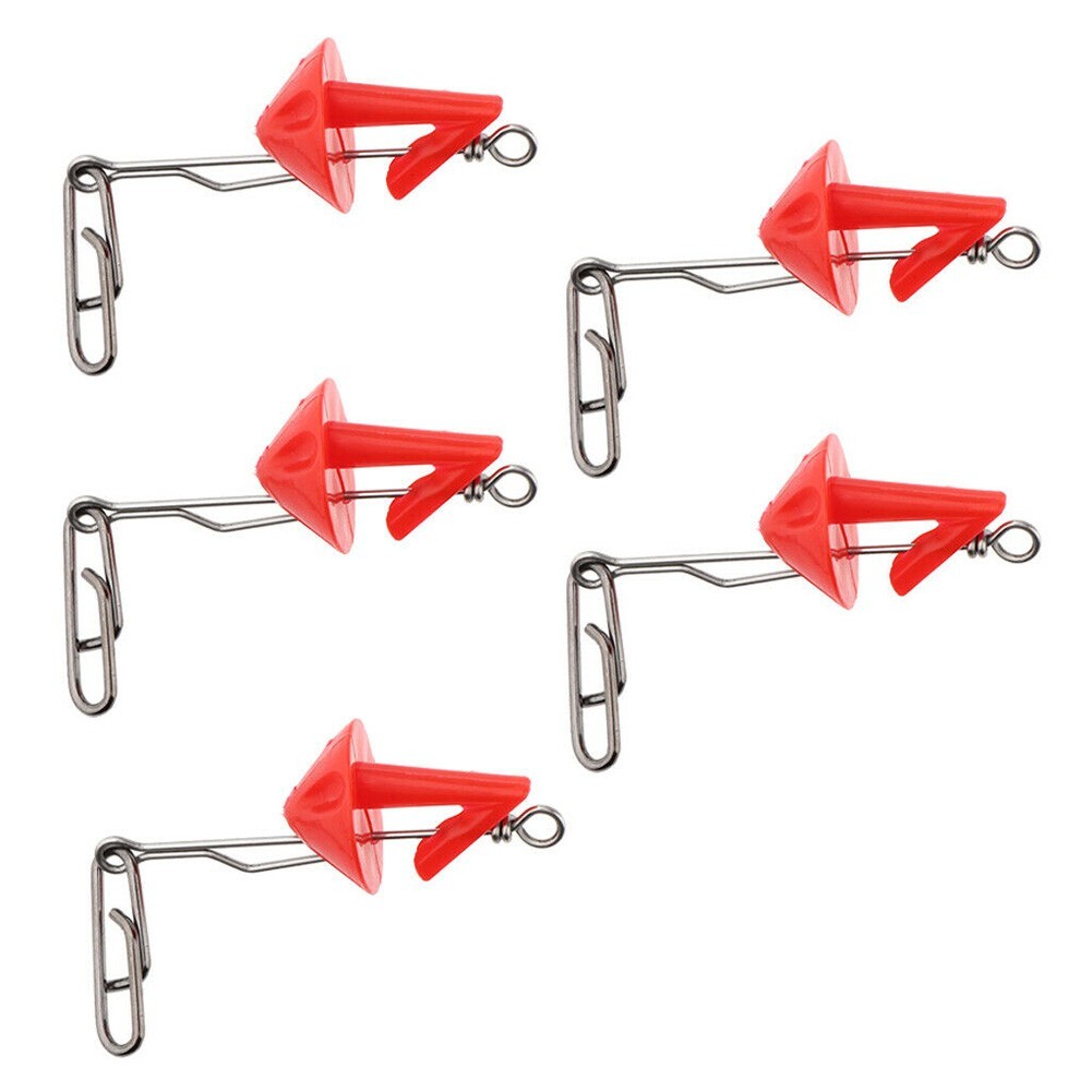Hook Shield Fishing Bait Clips Plastic Red Simple Tool 10pcs Practical