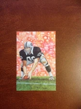 Jim Otto Raiders unsigned Goal Line Art Card with slight corner wear