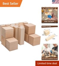Beginner-Friendly Basswood Carving Set - 18 Smooth Blocks for Creative Projects