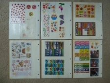 VINTAGE STICKER COLLECTION 1980s Pages LOT Sheets Scratch Sniff Mrs. Grossman's