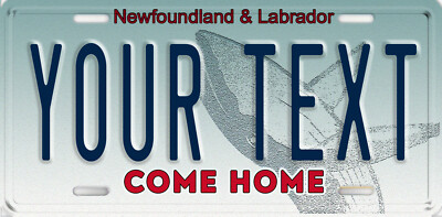 Newfoundland whale come home Canada License Plate Bike Moped Car Key Luggage Tag
