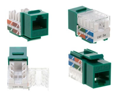 Connettore Rj45 Cat5e Cctv4Less Jack Keystone RJ45 Cat5e - Blu, Per Rete Cablaggio, 30 Pezzi Punch Down 110 - Foto 7