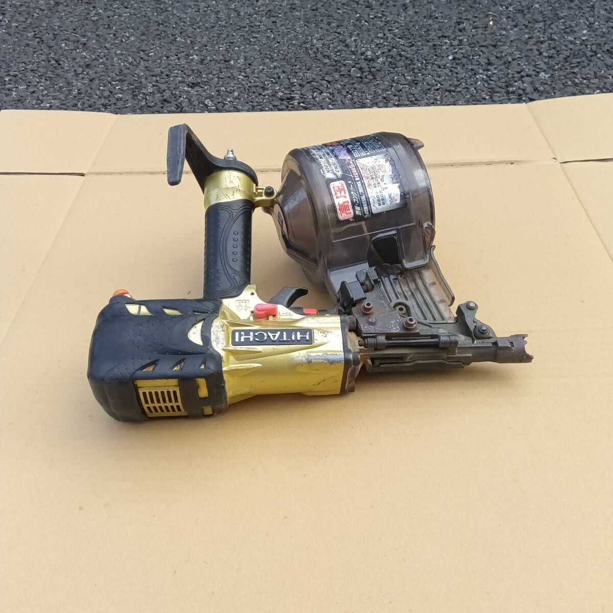 HIKOKI high pressure 90mm coil nailer NV90HMC with case works well