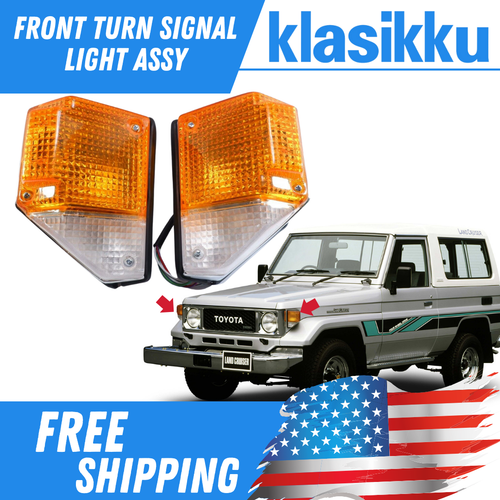 Pair TOYOTA LAND CRUISER FJ70 FJ75 FJ40 FRONT TURN SIGNAL LIGHT ASSY RH ...