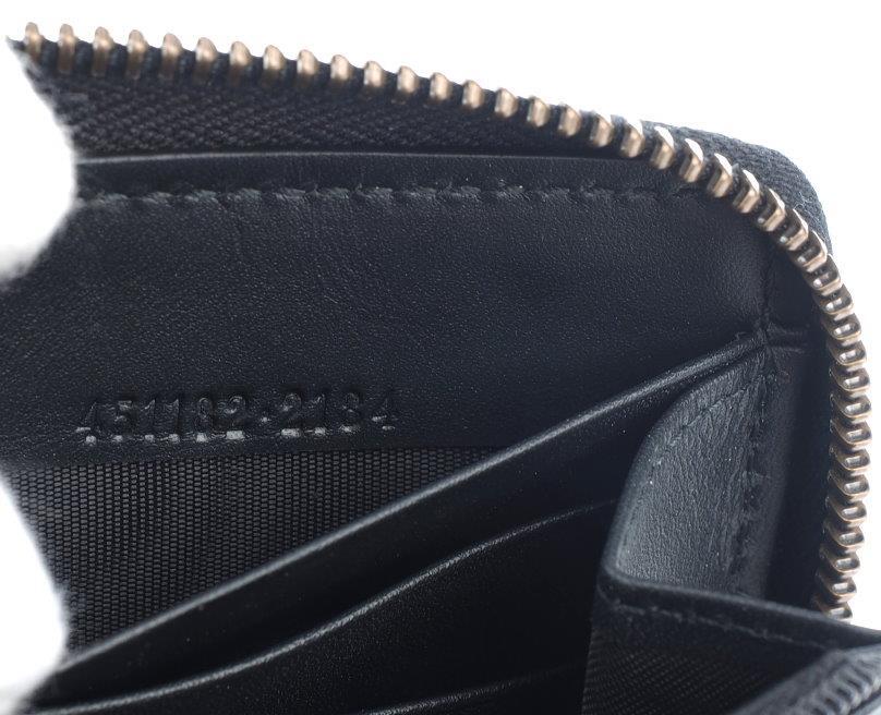 NEW GUCCI BLK LEATHER BLIND FOR LOVE ZIP AROUND LONG CLUTCH WALLET UNISEX image 6