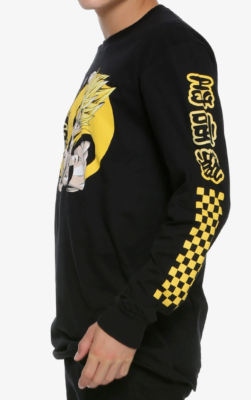 Dragon Ball Z SUPER SAIYAN GOKU CHECKERBOARD Long Sleeve T