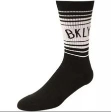 Brooklyn Nets Pkwy Socks New Large 6-12 Nba Basketball 