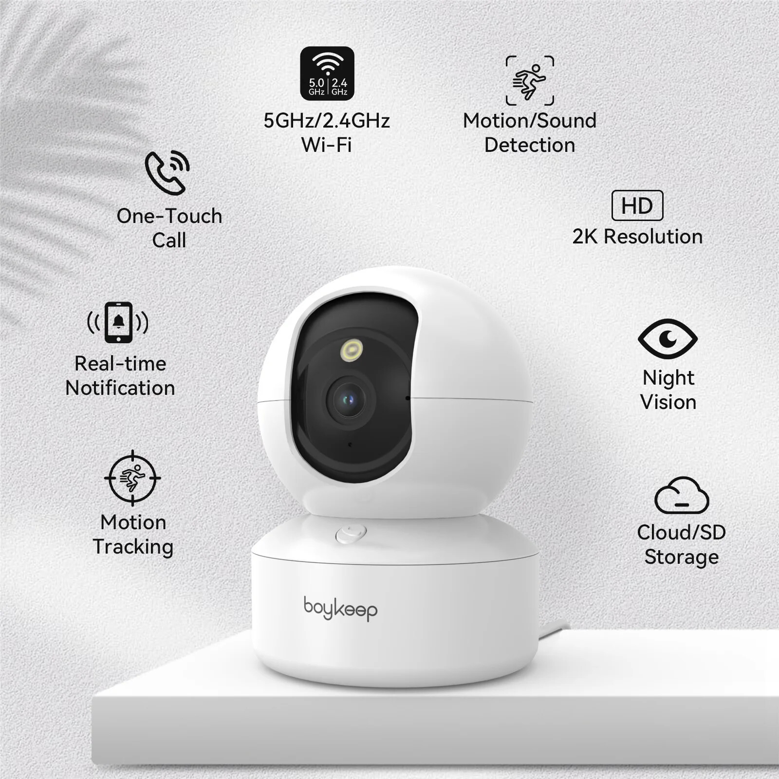 2K Pet Dog Camera with App, 5G/2.4GHz WiFi Home Security Monitor-image