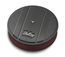 Holley 120-153 Black Finned Air Cleaner Assembly 14 Round Vintage Series