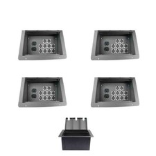 4 Stage Install Floor Box w/ 12 XLR Female Mic Connectors  Duplex AC Outlet