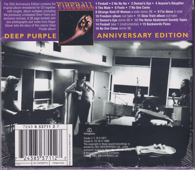 洋楽 Deep Purple/Fireball Anniversary Edition Deep Purple - Fireball (Twentyfifth Anniversary Edition) | eBay