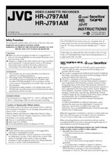 JVC HR-J791AM HR-J797AM VCR Owners Instruction Manual Reprint