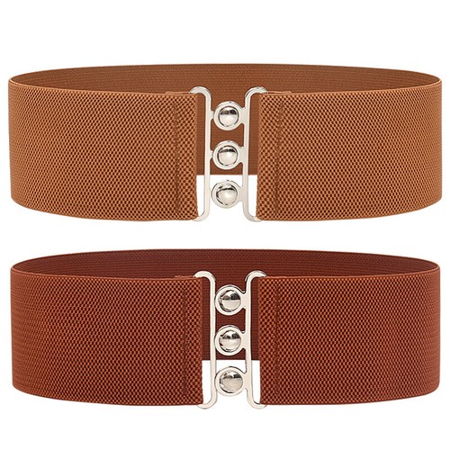 Women's Wide Belts Elasticated Ladies Casual Stretch Buckle Dress Waist Belt N - Picture 4 of 29
