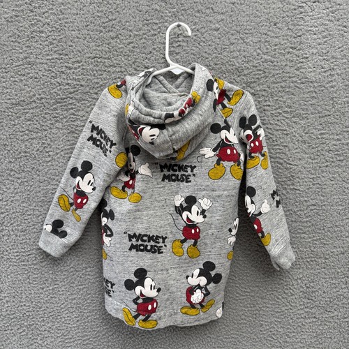 Zara Disney Mickey Mouse Girl Collection Hoodie Sweater Size 5 , 110 Gray RARE - Picture 2 of 6