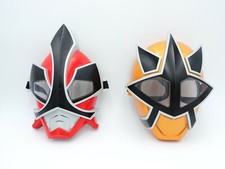 Light Mega Ranger Mask and Fire Red Ranger Mask POWER RANGERS - Samurai roleplay