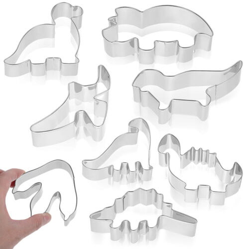8 Pcs Biscuit Mold Dinosaur Cookie Cutters for Kids Breads Child