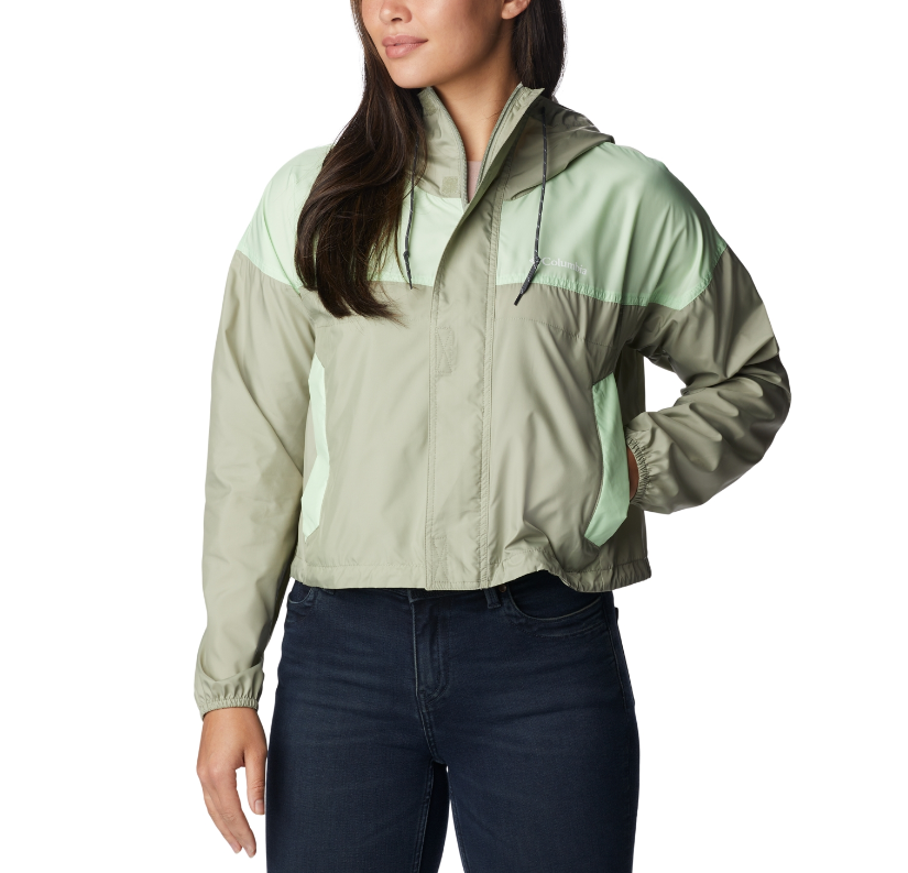 Columbia Flash Challenger Cropped Windbreaker Safari Key West Size