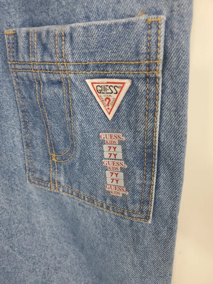 Mono vaquero vintage Guess Kids juvenil talla 7Y hecho en EE. UU. Nuevo Foto 3 de 4