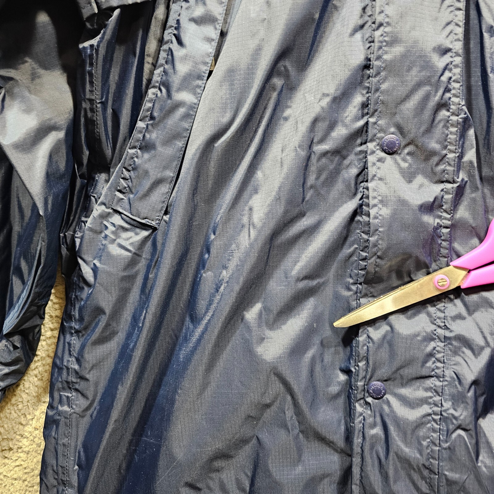 COSTWAY Trench Femme, Veste de Pluie avec Capuche, Veste d'Extérieur en Nylon Résistant au Vent