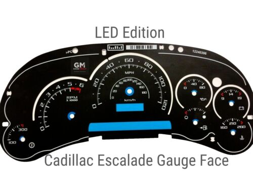 LED Edition Cadillac Escalade Gauge Face Silverado Tahoe Sierra 2003 04 05 New  - Picture 1 of 15