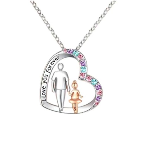 To My Daughter Necklace Heart Pendant Love Jewelry Gift For Daughter From Dad - Picture 7 of 8