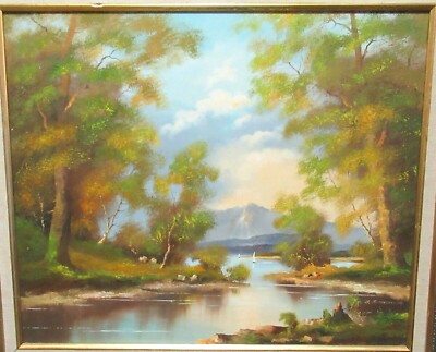 油彩画「Осеннее раздумье」 1946年 Kazonn O.A. The Autumn Leaves Painting by Therese O'Keeffe | Saatchi Art
