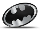 3D Silicone Car Sticker Motorcycle Bike Helmet Laptop Bat Silver Black