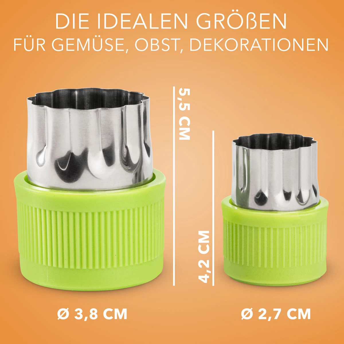 AVANA 9 Stück Edelstahl Ausstechformen Gemüse Obst Ausstecher Gemüseschneider