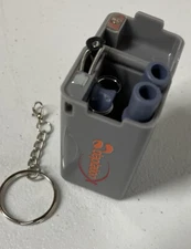 Keychain Collapsible Reusable Straw Brush  Case Stainless STEEL Metal Foldable