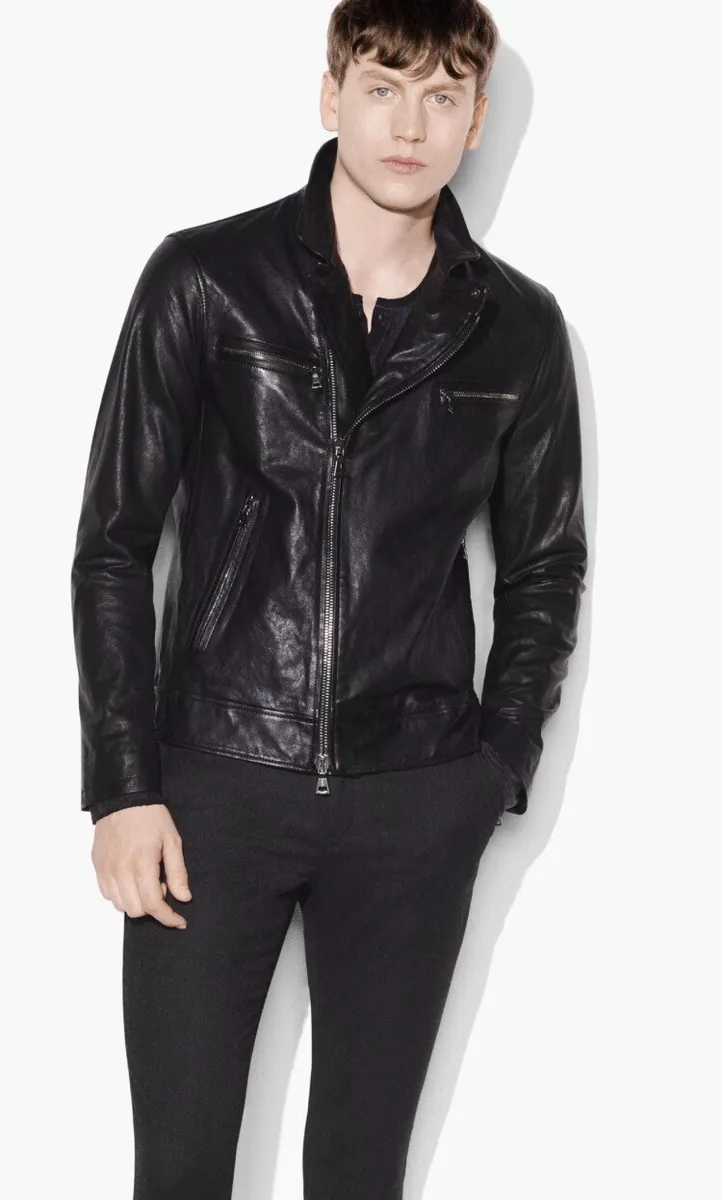 John varvatos hot sale leather moto jacket