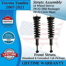 Monroe OEM Front Left & Right Struts For 2007-2021 Toyota Tundra 4WD W/o TRD