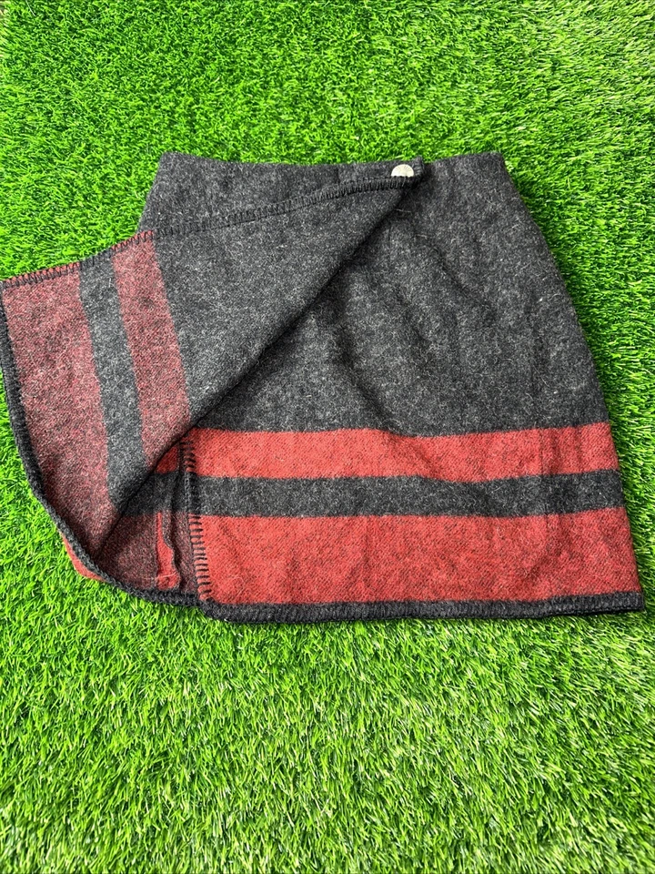 Falda Ralph Lauren Country Gris Rojo Lana Talla 10 Hecha en EE. UU. Western Vintage Foto 2 de 4