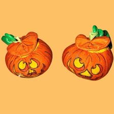 Vintage 1999 Lot of 2 Burger King Silly Slammers "Lil Jackie & Mo" (Pumpkin #4)