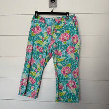 Lilly Pulitzer Women  s 10 Vintage Mosaic Patterned Crop Pants