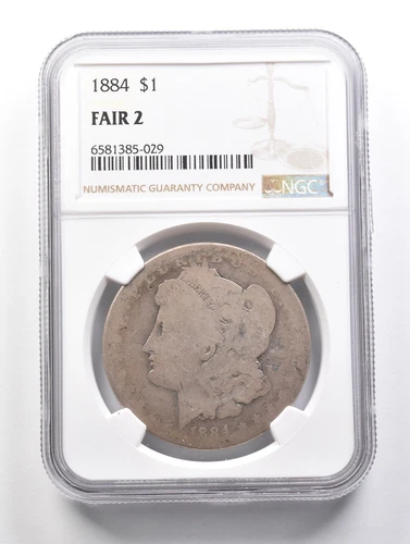 LOWBALL 1884 Morgan Silver Dollar NGC Low Ball FR2 FR-2 Fair Pocket Piece *663