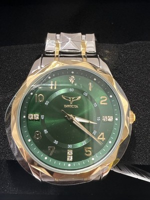69025 INVICTA Specialty Men 41mm Metal Gold Steel Green dial PC21S