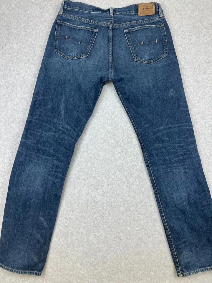 Jeans Polo Ralph Lauren Thompson Ribete Relajado 32x34 Hecho en México Foto 2 de 4