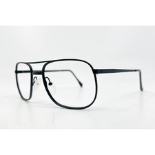 ArtCraft Eyeglass Frames Mens Black Aviator Double Bridge 55-18-145