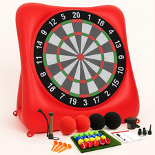 Inflatable Soccer Dart Board and Golf Darts Giant Kick Target Yard Game for Adul