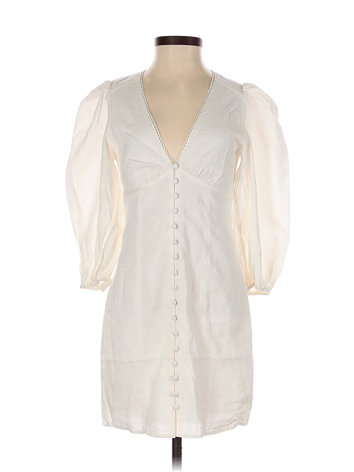 H&M Women Ivory Casual Dress XXS