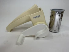 Zyliss Classic Rotary Cheese Grater + 2 Blades – Made in Switzerland – Handheld