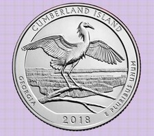 QUARTER  DOLLAR  25 CENT  Georgia 2018 D Unc 6100##