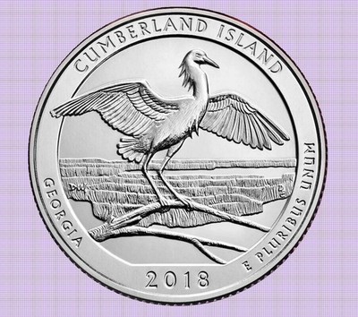 QUARTER  DOLLAR  25 CENT  Georgia 2018 D Unc 6100#  #