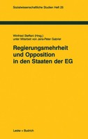 Regierungsmehrheit Und Opposition In Den Staaten Der Eg Winfried Steffani Buch