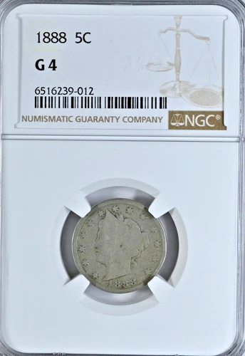 1888 Liberty Head V Nickel NGC GENUINE G4 Coin #3849 #005