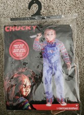 Chucky Deluxe Adult Plus Size 2XL 48-52 Halloween Costume  Mask Good Guys NWT