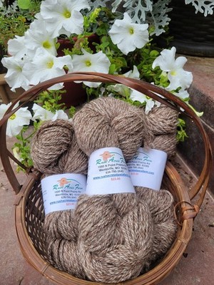 Alpaca Yarn - Dark Brown/ Light Fawn - 3ply Bulky - 100% Huacaya