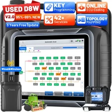 XTOOL D8W V2.0 Wireless OBD2 Scanner Full System Diagnostic Topology E.CU Coding